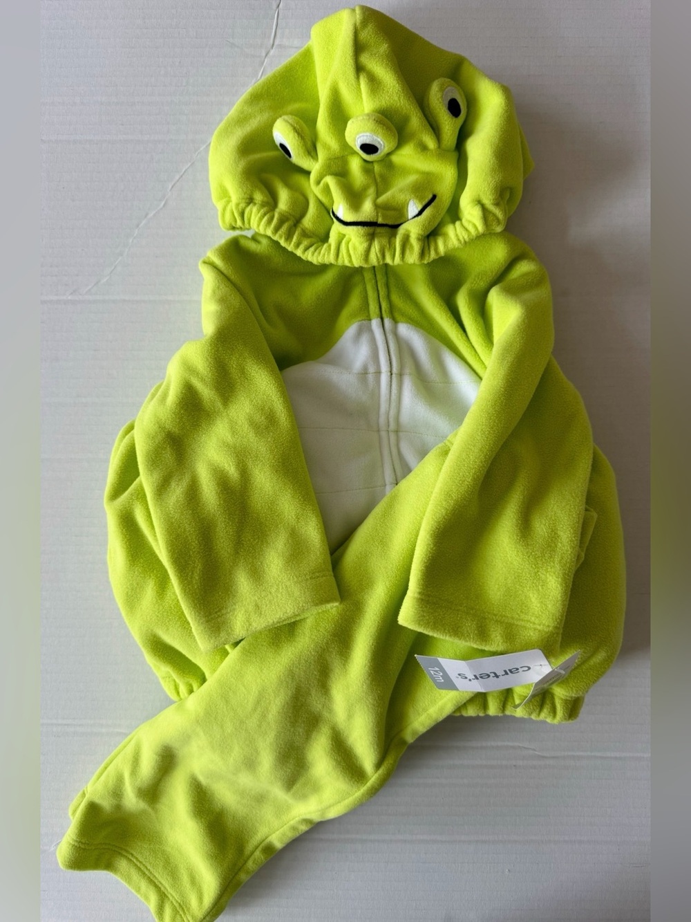 Carter's Lime Green Alien Fleece Hooded One-Piece Costume